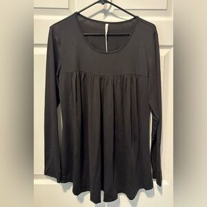 Elegant Black Long Sleeve Blouse